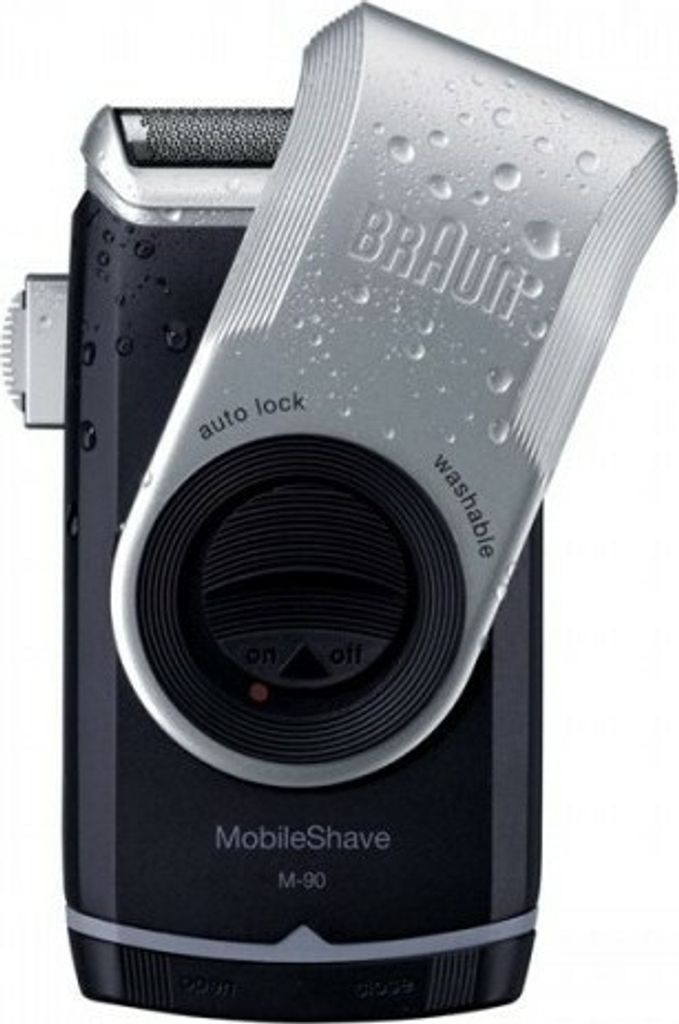 Braun MobileShave M-90, color azul, plateado, inalámbrico, Imagen del producto 