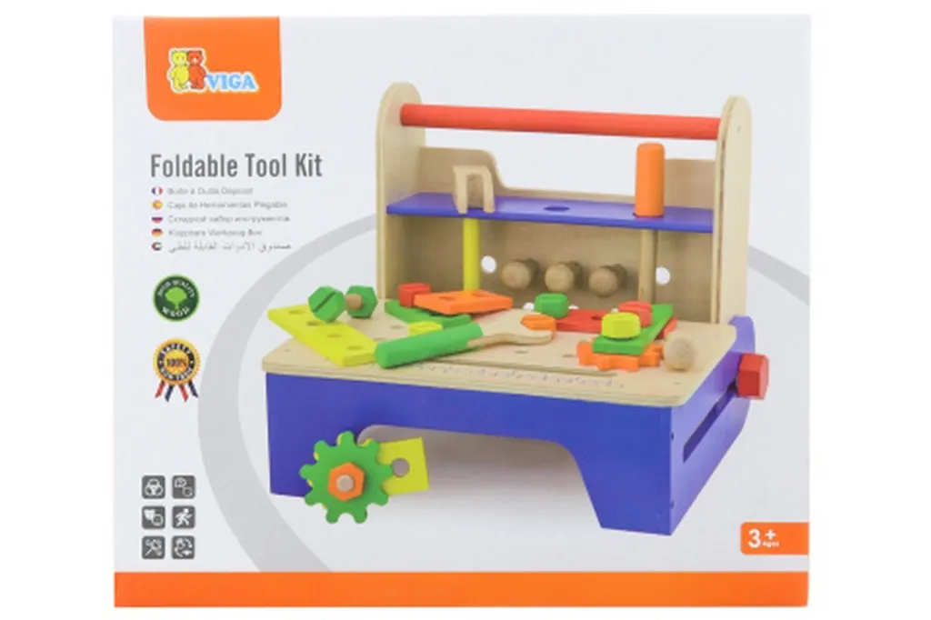 Boîte à Outils Pliable Viga Toys : Idéal pour les Jeunes Artisans