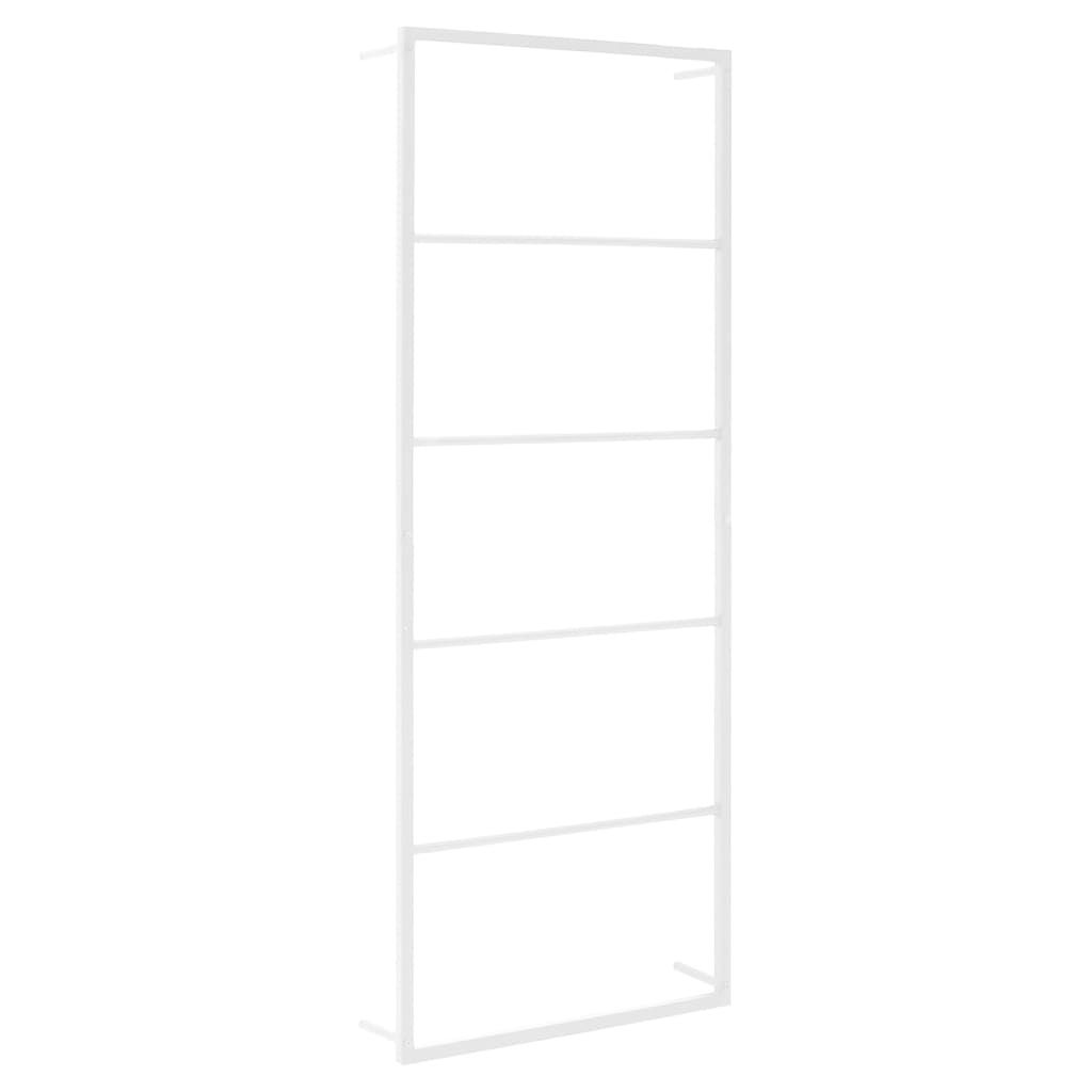 vidaXL Portasciugamani bianco 45x10x115 cm in acciaio Immagine del prodotto 
