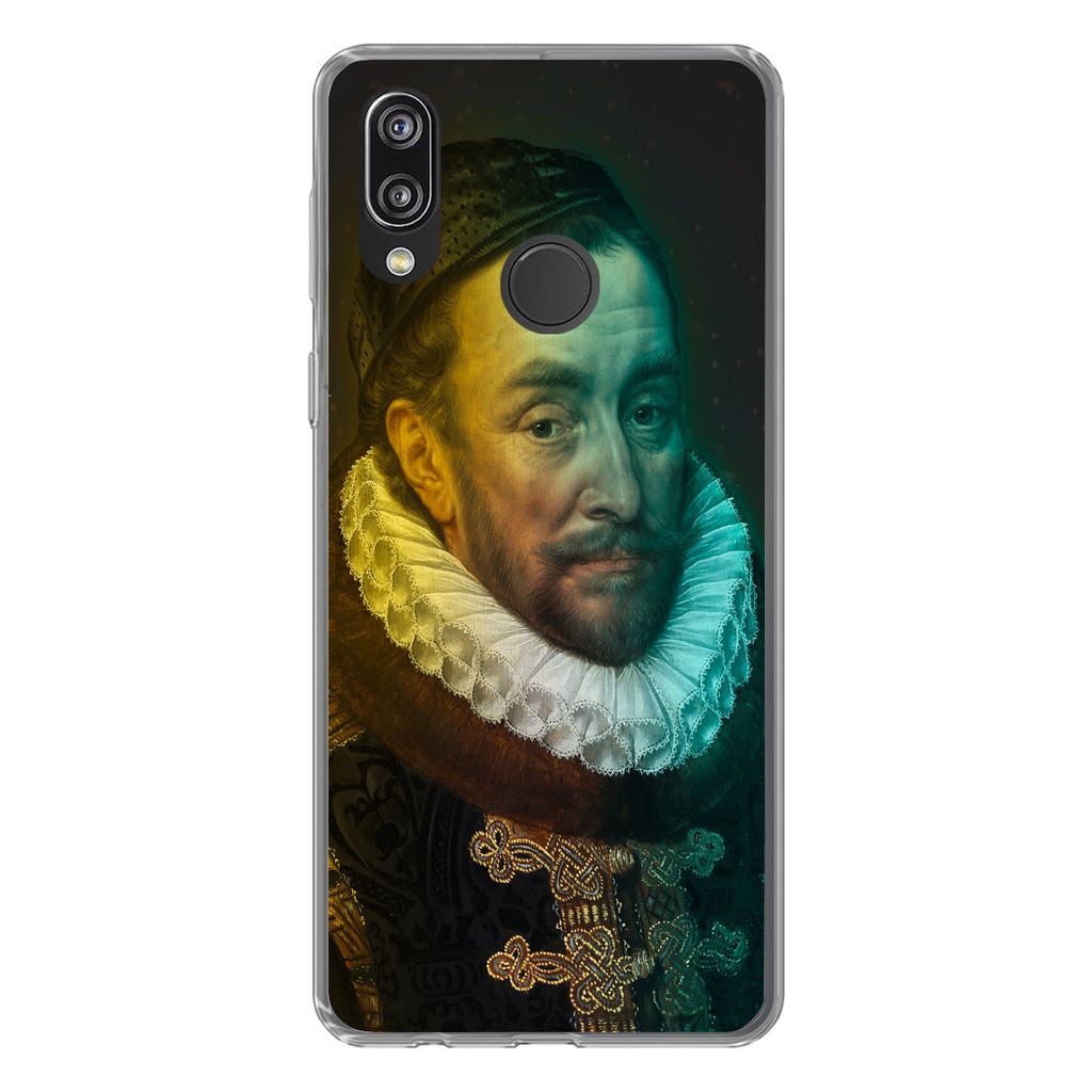 MuchoWow Handyhülle Schutzhülle Hülle für Huawei P20 Lite (2020) Wilhelm von Oranien - Kunst - Regenbogen Silikon Softcase Handy Hülle - Kar...