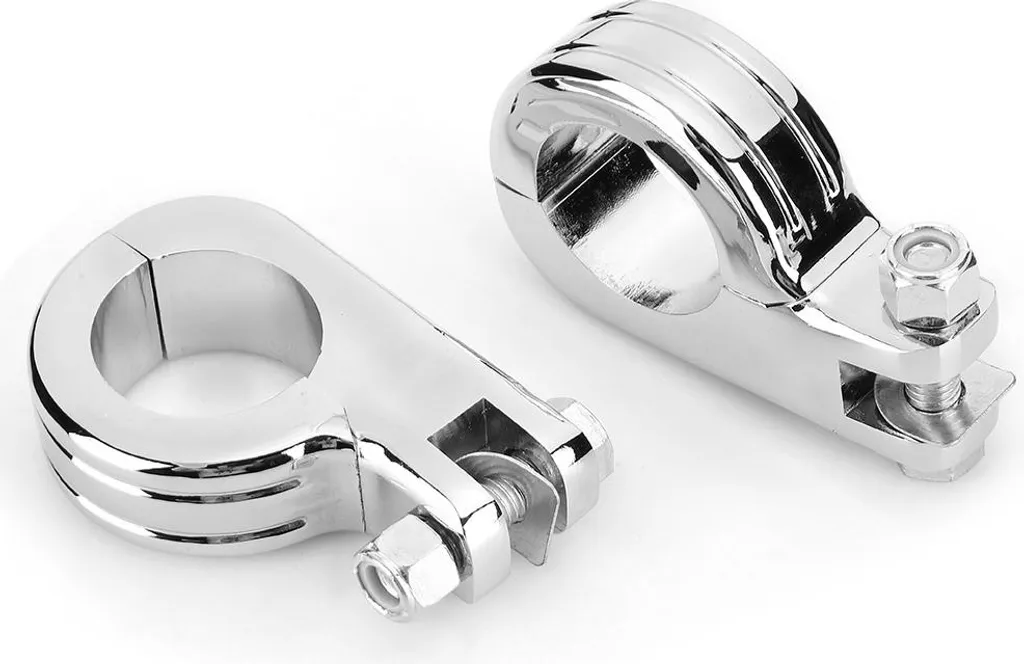 Repose-pieds universel 38mm 1,5 pouces P-Clamp chromé pour moto Honda