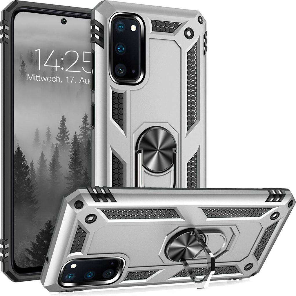 Armor Outdoor Handyhülle für Samsung Galaxy S20 Handy Panzer Case Cover Schutzhülle Farbe: Silber