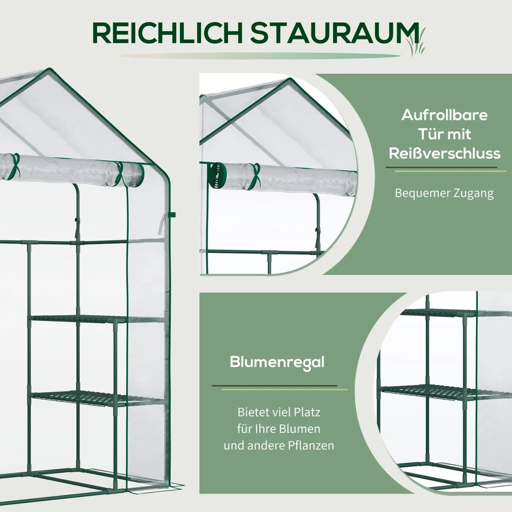 Serre de jardin blanche anti-pluie 6 étagères : la solution gain de place - 4