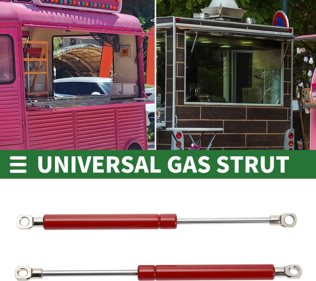 Universelle Auto-Deckel-Werkzeugkasten-Abdeckung Hubstützen Stoßdämpfer 10 Zoll/254mm 10lb/45N/4.5kg Rot 2 Stück