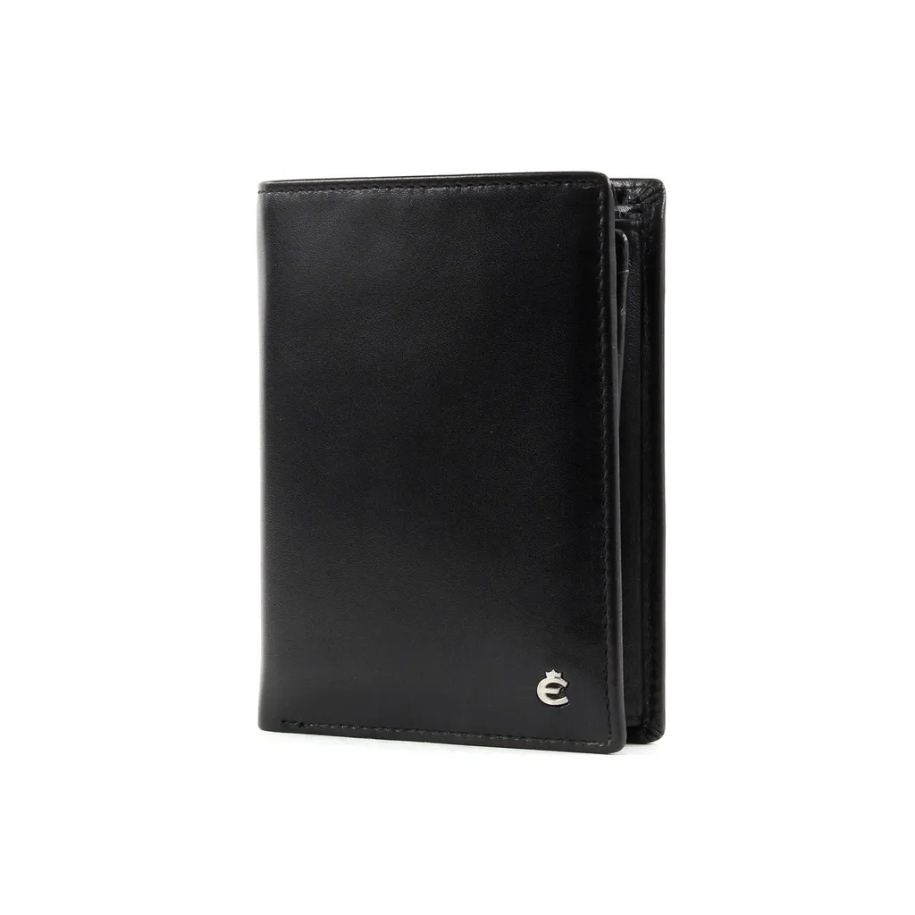 Esquire Harry RFID Wallet High Black - Porte-monnaie en cuir noir