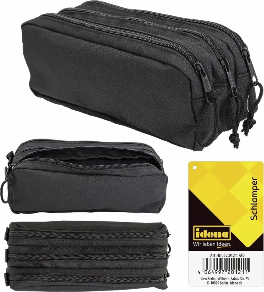 Idena Schlamperrolle 3 Fächer schwarz Produktbild 
