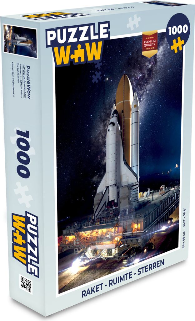 MuchoWow Puzzle 1000 Teile Rakete - Weltraum - Sterne - Spielzeug - Alt und Jung - Spiele - Puzzeln