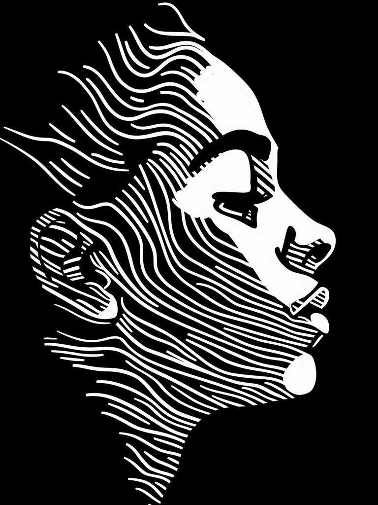 Plakat 15x20cm Linien der Ausdrucks