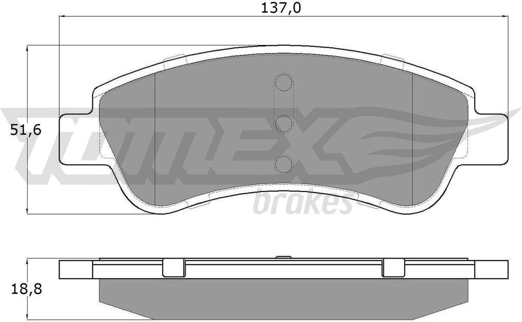 TOMEX brakes Bremsbeläge Satz Vorne Bremsklötze passend für PEUGEOT 2008 Kombi (CU) TX 13-27