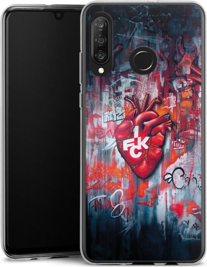 DeinDesign Handyhülle für Huawei P30 Lite New Edition Silikon Hülle Case Smartphone Schutzhülle 1. FC Kaiserslautern 1. FCK Herz