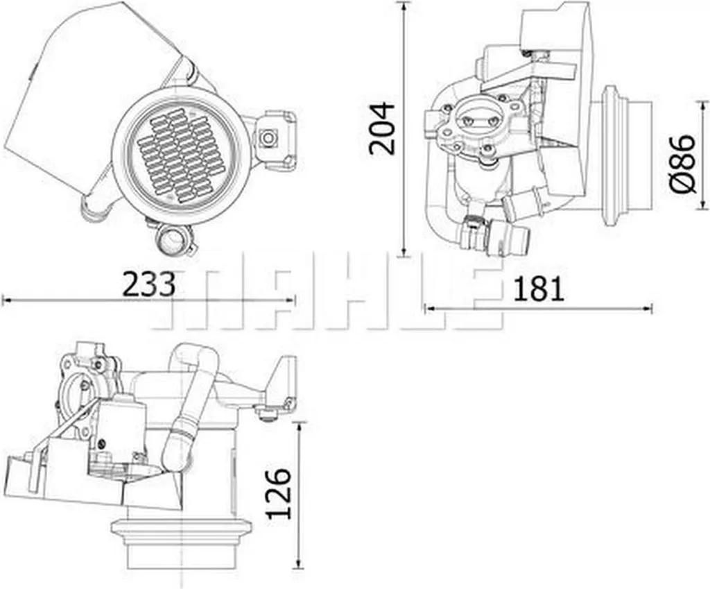 Refroidisseur EGR MAHLE pour Audi A1 moteur Diesel TDI haute qualité