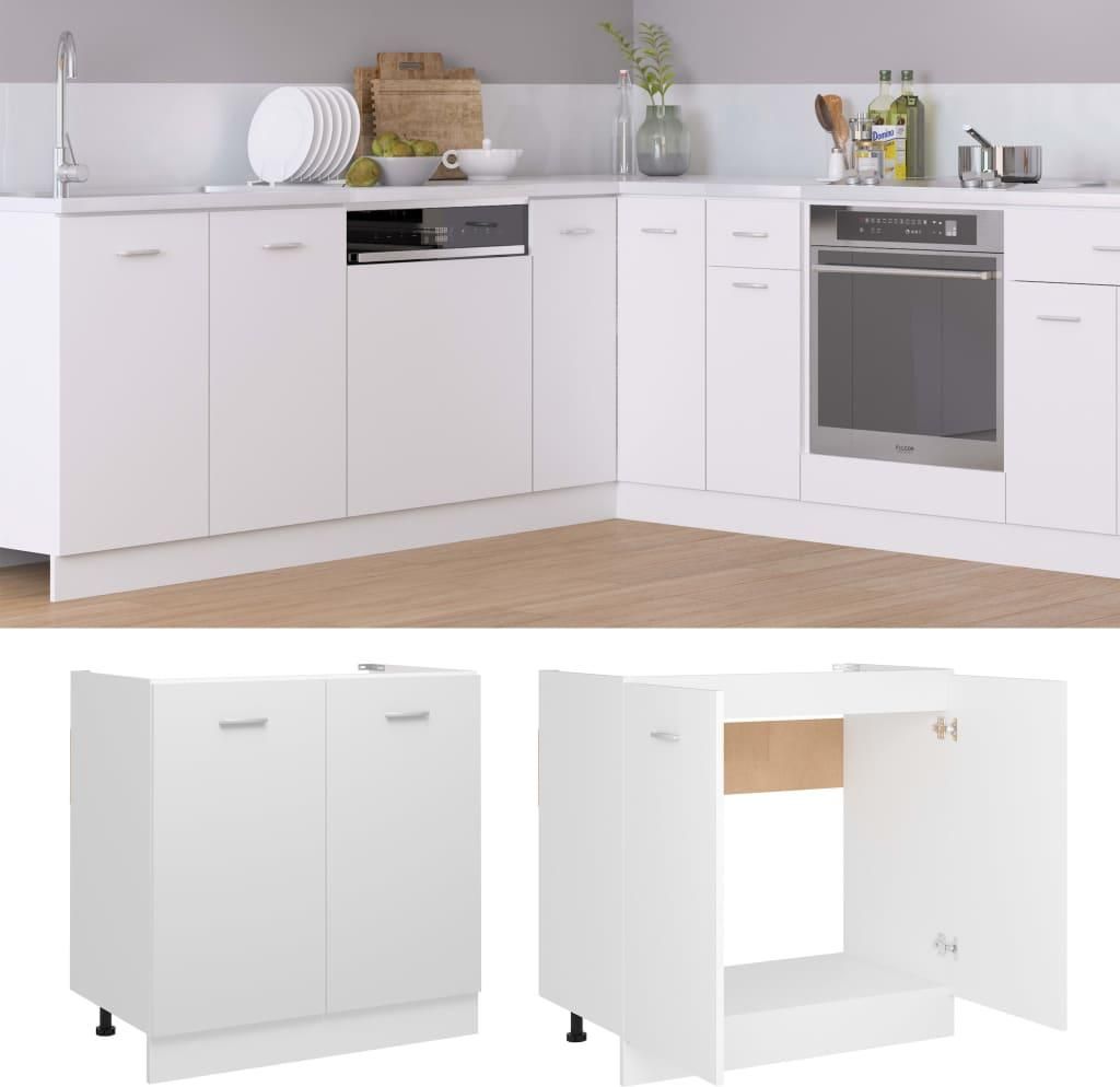 vidaXL Základná skrinka pod umývadlo Lyon biela 80x46x81,5 Obrázok produktu 