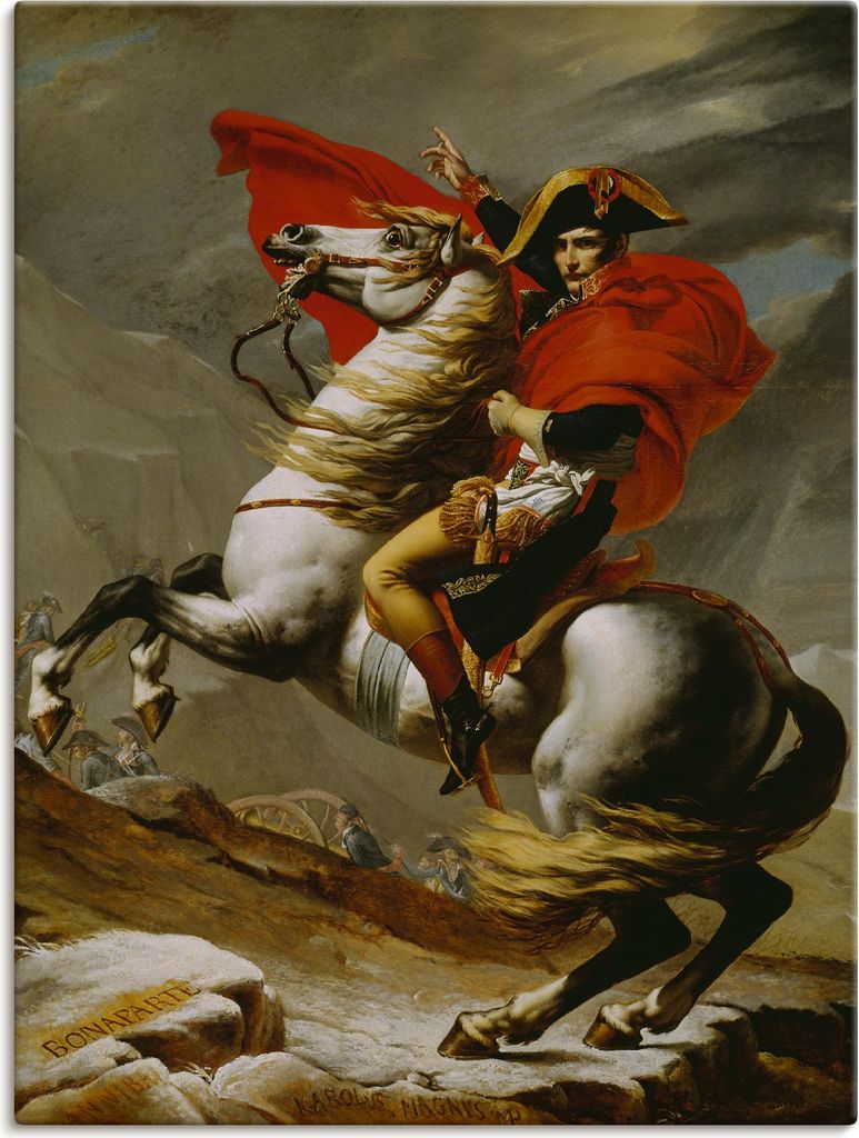 ARTland Leinwandbild Napoleon bei der Überquerung der Alpen. Größe: 60x80 cm