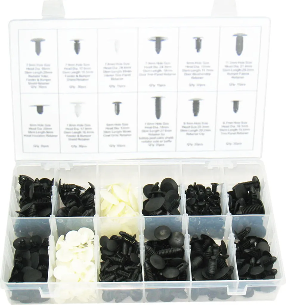 Clips de garniture de porte robustes en nylon - 340 pièces multi-marques