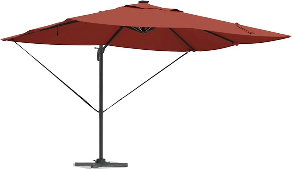 Grand parasol de jardin LED Terracotta rectangulaire format XXL 352cm