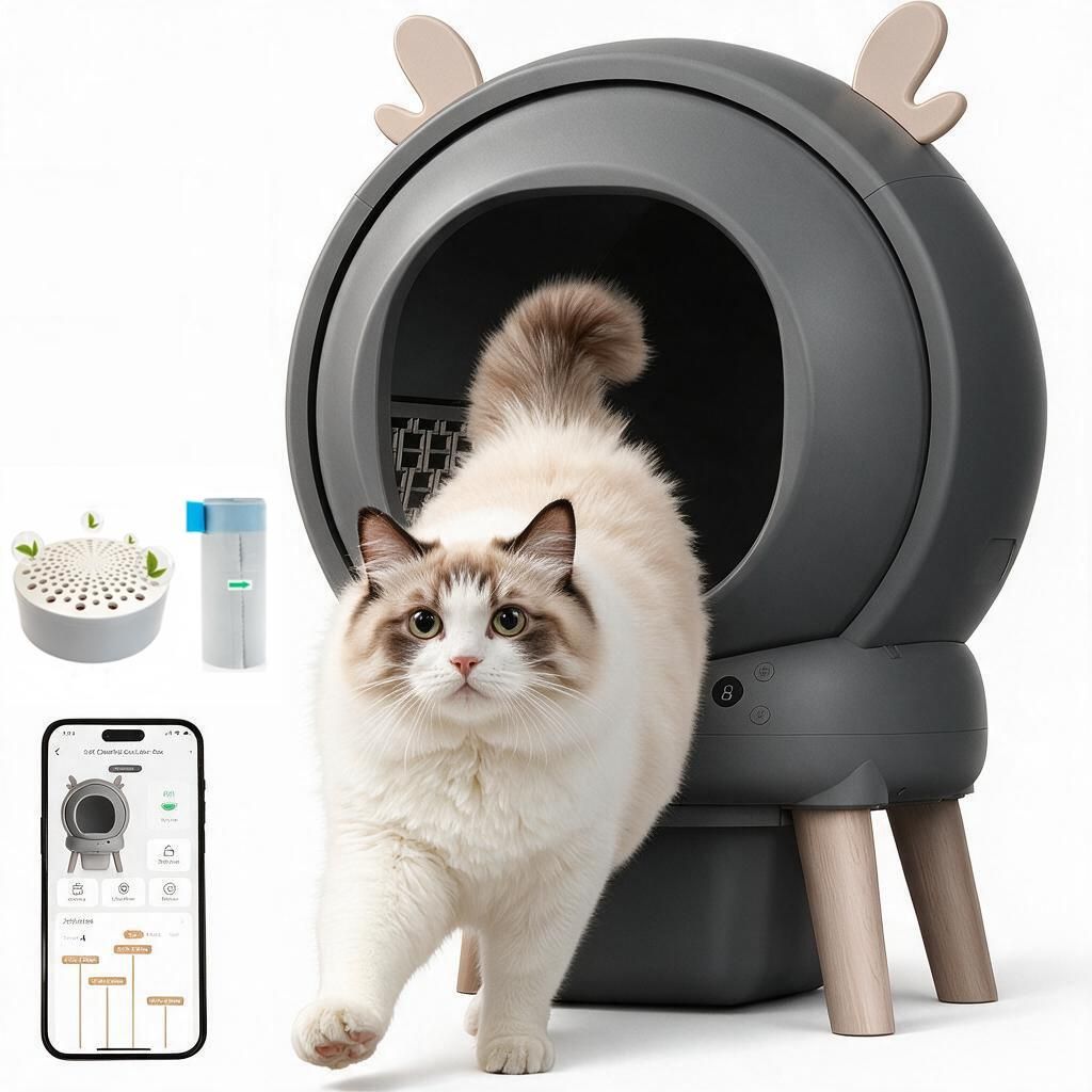 Katzentoilette Selbstreinigende XXL Katzenklo mit Produktbild 
