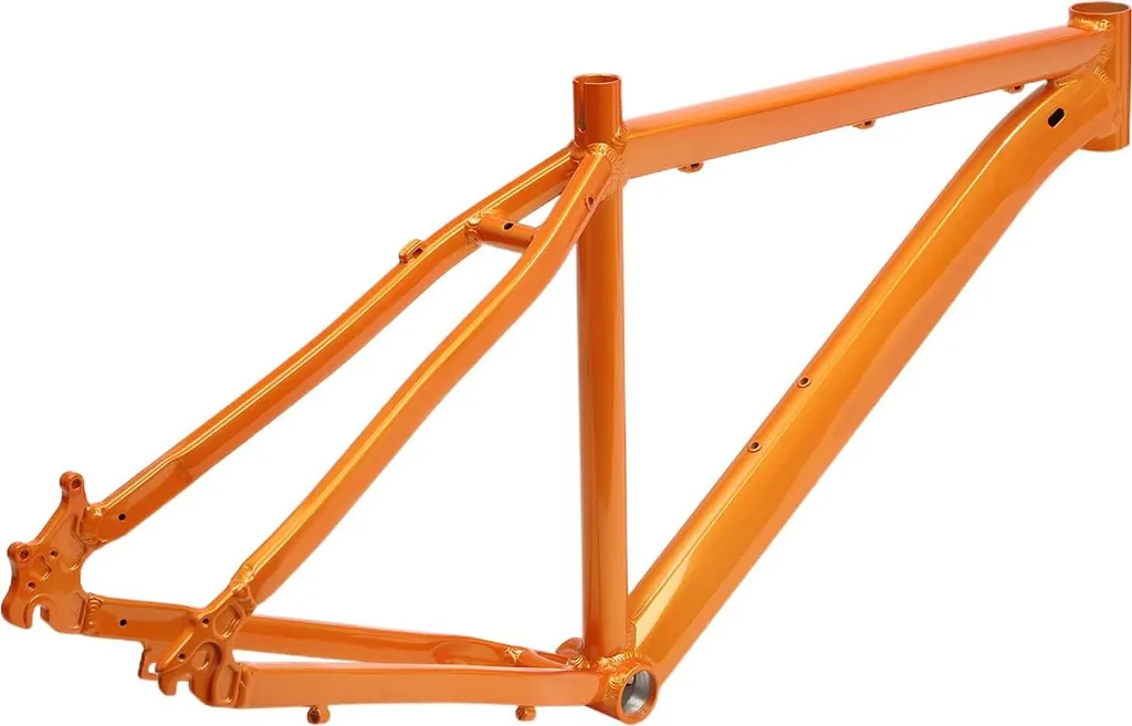Cadre VTT 26 pouces léger en alu 17 pouces orange anti-corrosion solide