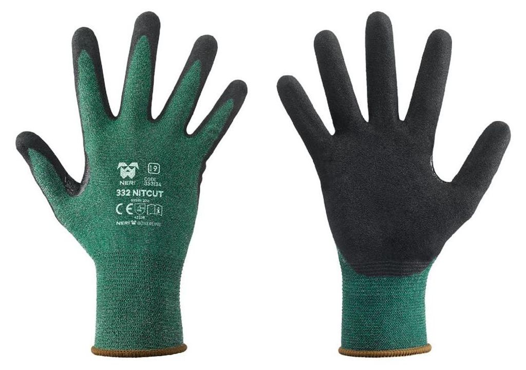 Neri Safety Antischnitt Handschuhe Nitcut 332 Polyethylen/Nitril Größe 8 - Packung mit 12 Paaren