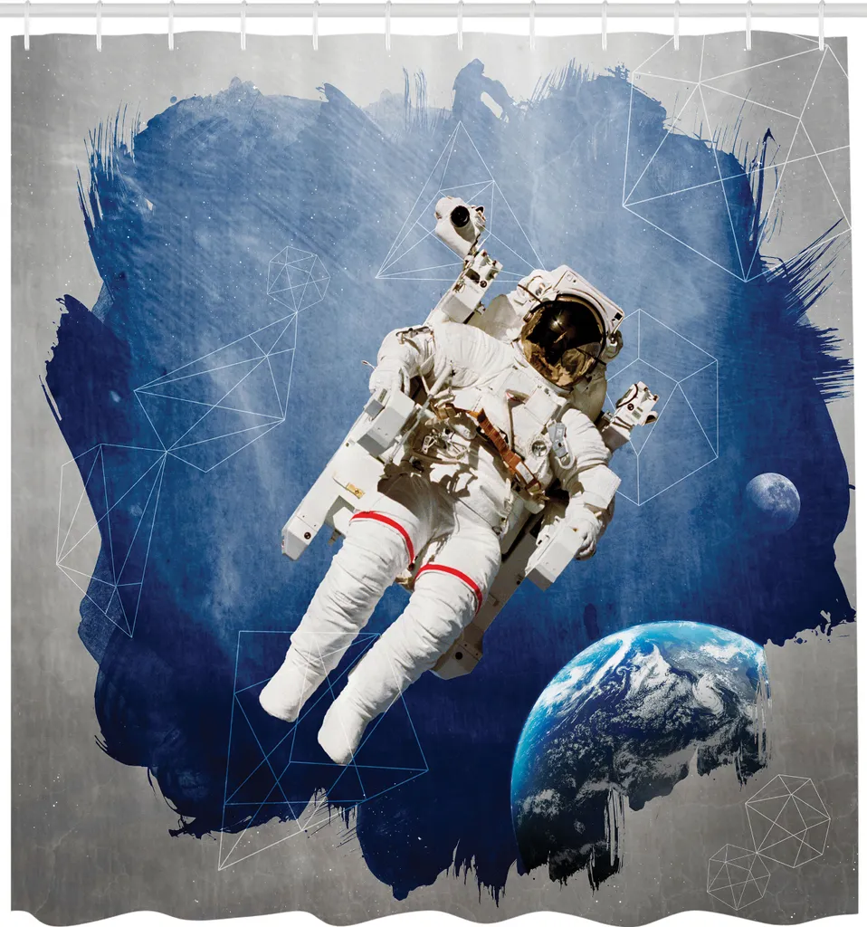 ABAKUHAUS Tenda Doccia Spaziale 175x200 - Design Astronauta Grunge