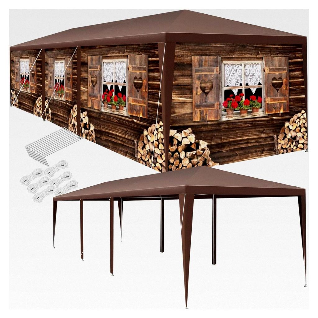 Garten- oder Festivalpavillon, Zelt im Almchalet-Design, Produktbild 