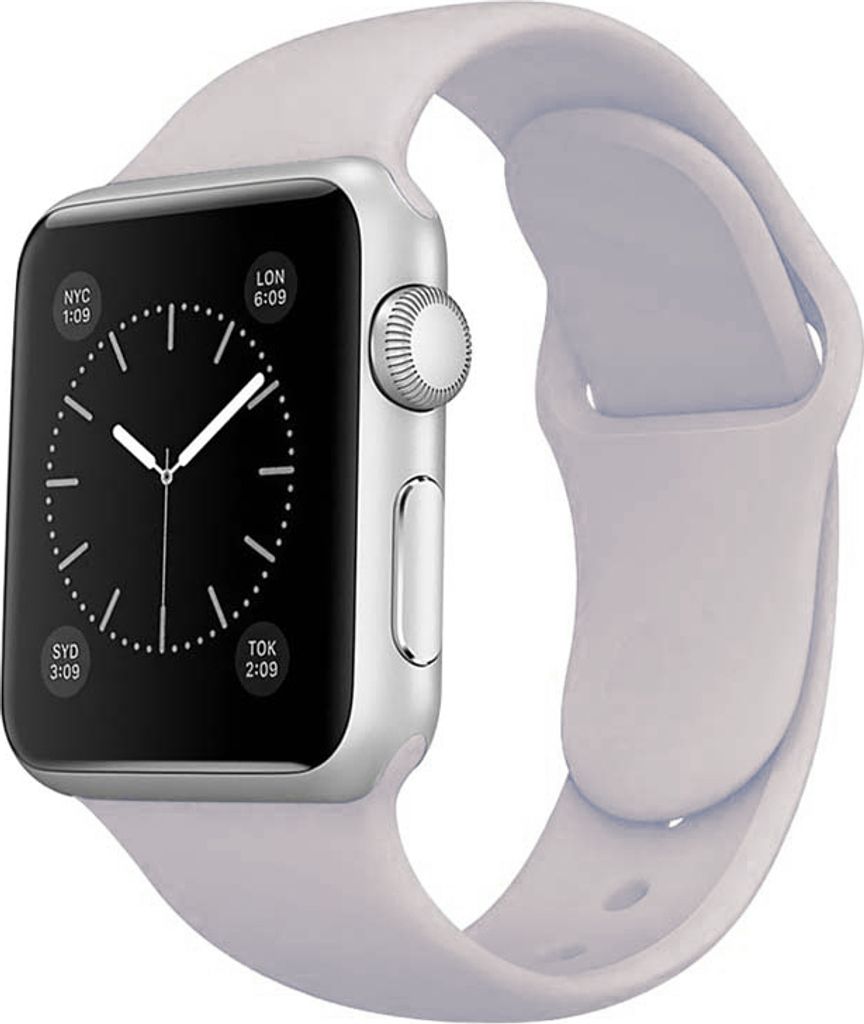 Armband für Apple Watch Series 8 7 6 5 4 3 2 1 SE - Silikon Ersatzarmband Premium Band - Flieder - 38mm 40mm 41mm