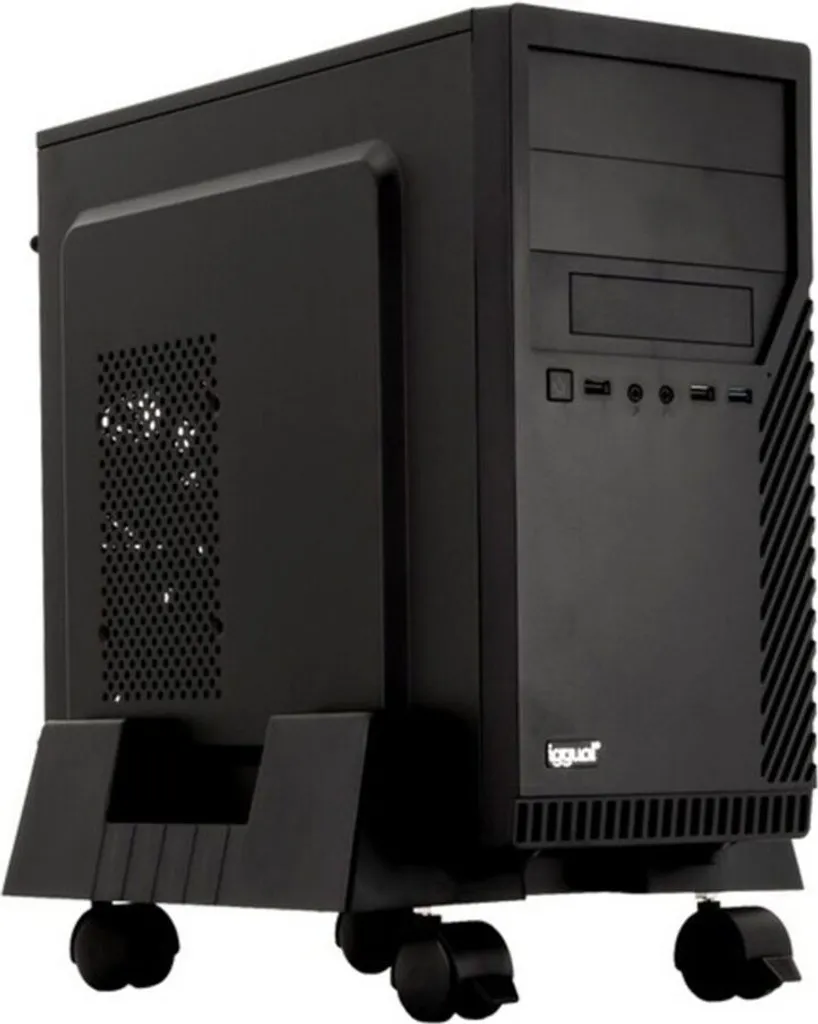 Support PC Bureau Mobile iggual IGG316115 pour Gagner de la Place Noir
