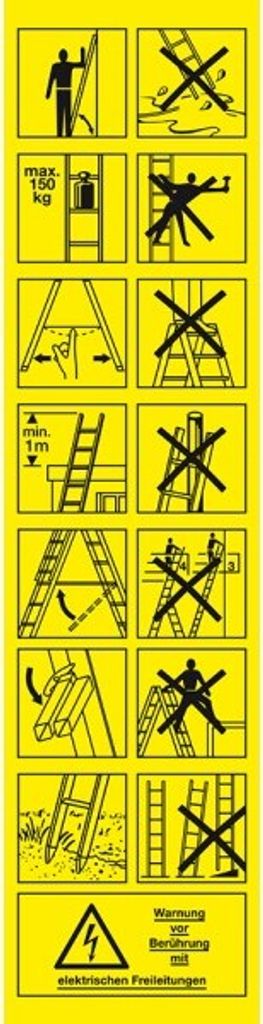 Dreifke Aufkleber I Aufkleber Leitern und Tritte - elektrischen Freileitunge...
