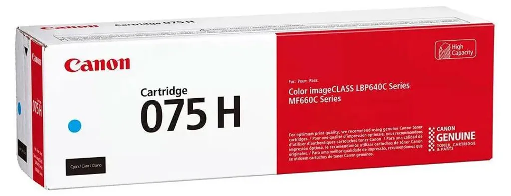 Toner Cyan Canon 075H pour Documents Professionnels Nets et Durables