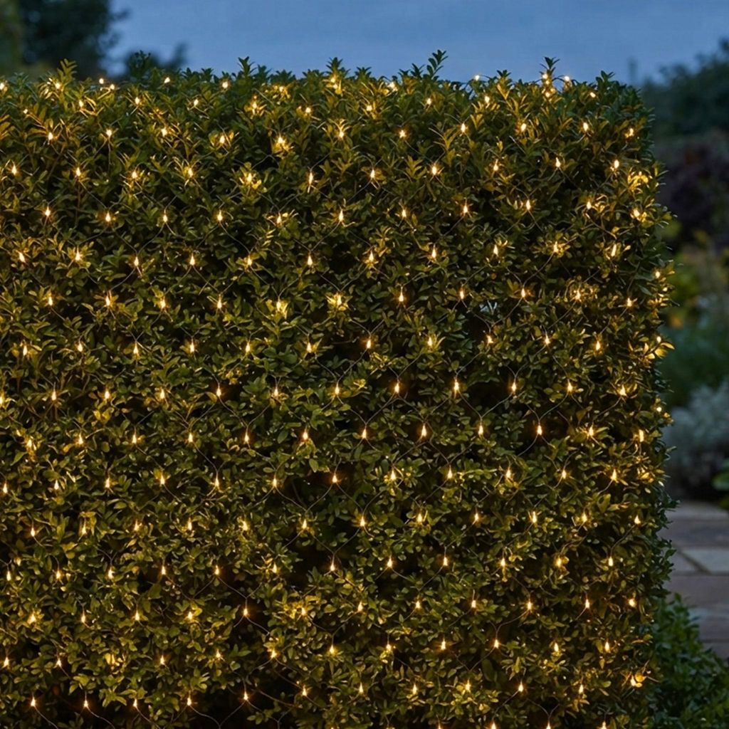 LED-lichtgordijn, 300 x 150 cm, voor buiten gebruik - warm Productafbeelding 