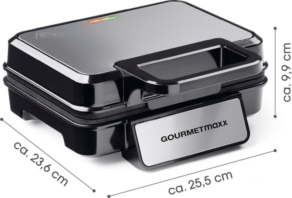 GOURMETmaxx Waffeleisen für 2 Belgische Waffeln Produktbild 5