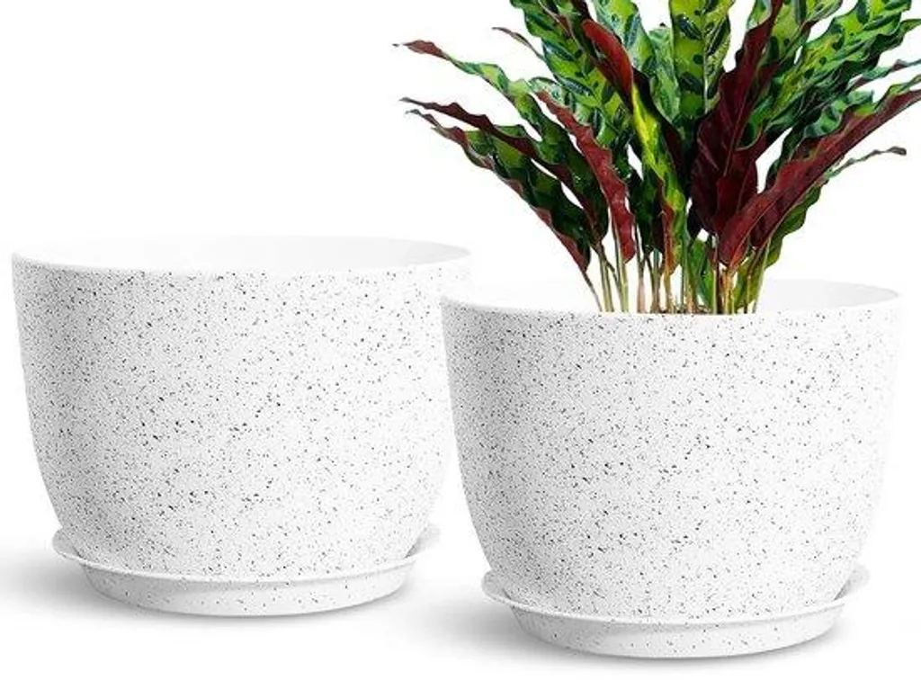 Pots de Fleurs 30 cm Anti-Choc et Anti-Gel - Bacs Durables Lot de 2