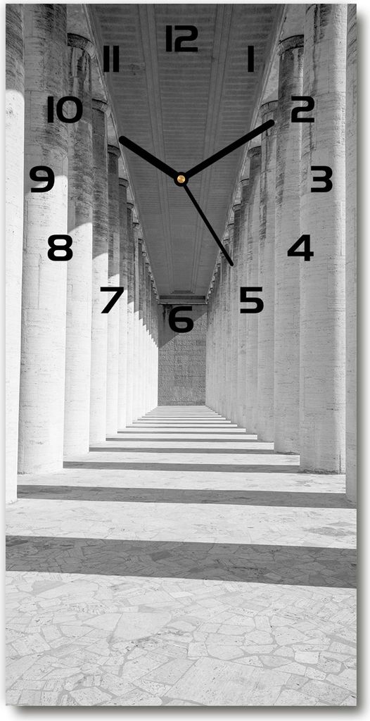 Wanduhr aus Glas – 30x60 cm - Glasbild - Glasuhr - Gehärtetes Glas -Flur