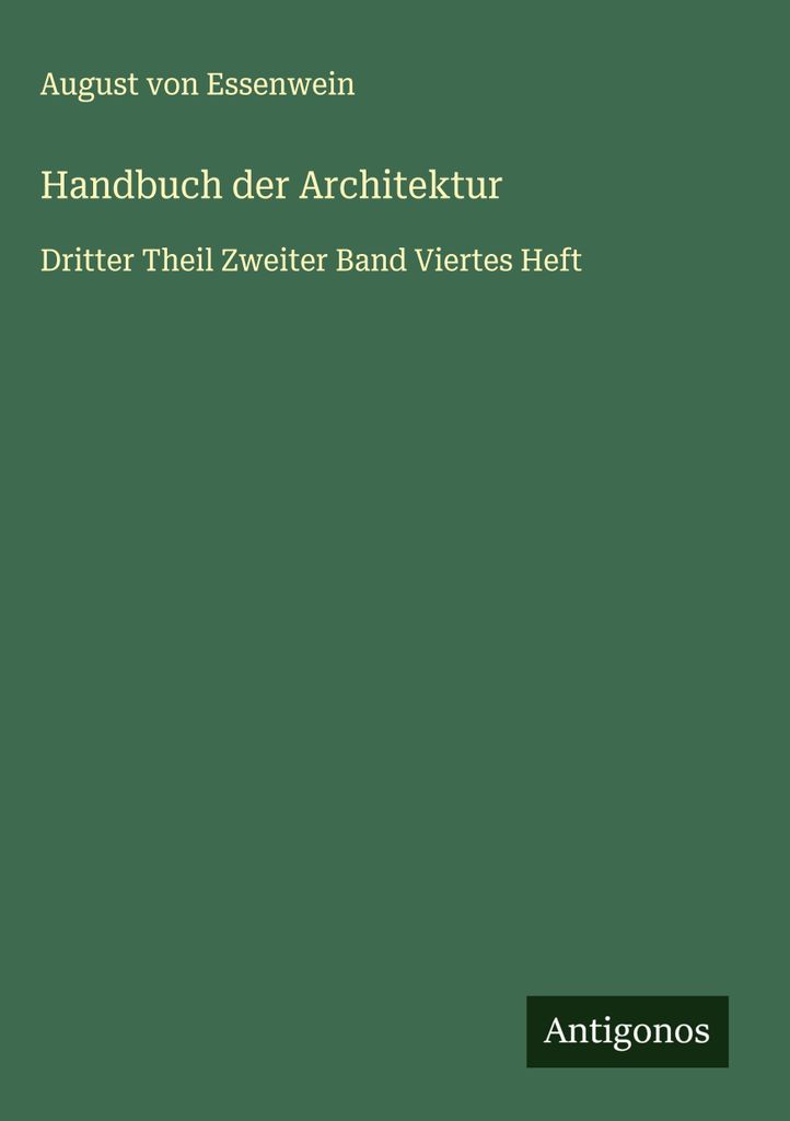 Handbuch der Architektur