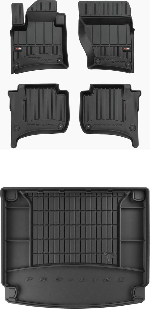 FROGUM Gummimatten Auto Fußmatten + Kofferraummatte für Porsche Cayenne II 10-17