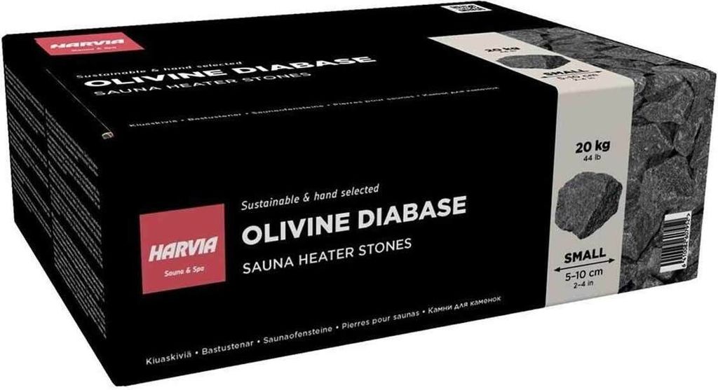 Harvia Olivindiabas Saunasteine | eckig 20 kg | 10-15 cm Produktbild 