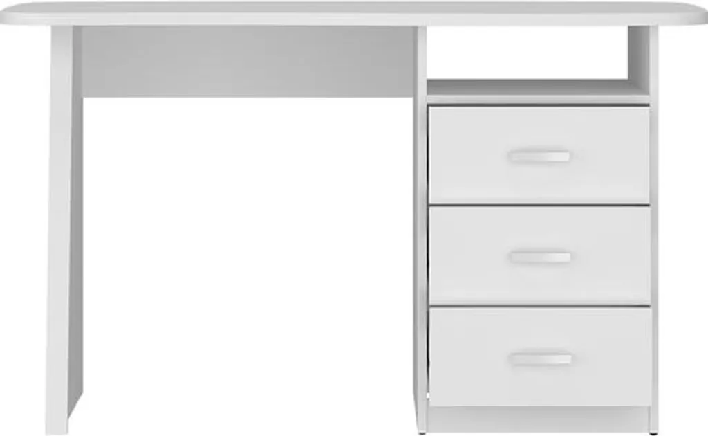 Bureau Adam Multi-rangements avec 3 Tiroirs et Étagère de Rangement Stable - 6