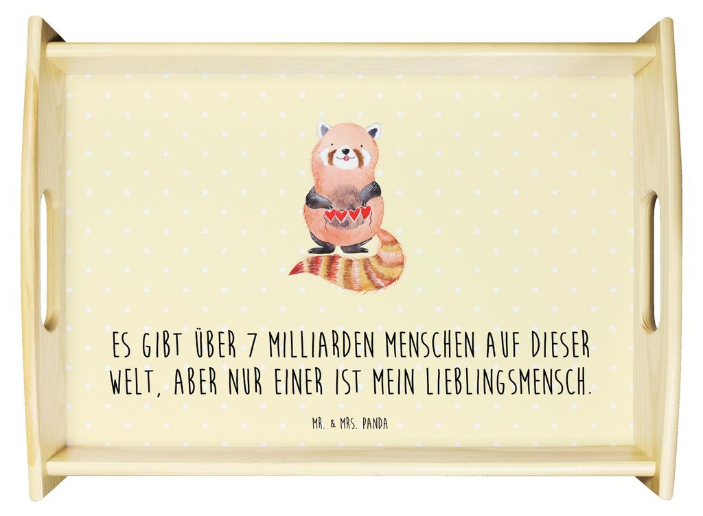 Mr. & Mrs. Panda Frühstückstablett Roter Panda - Gelb Produktbild 