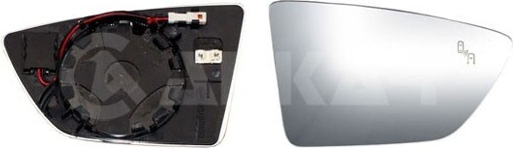 ALKAR Spiegelglas Außenspiegel Rechts für SEAT Arona (KJ7) Beheizbar Konvex 6432811