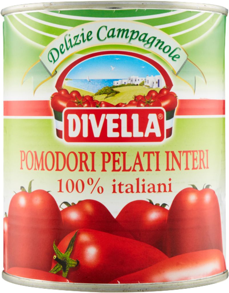 Tomates pelées entières Divella, 800 g Image du produit 