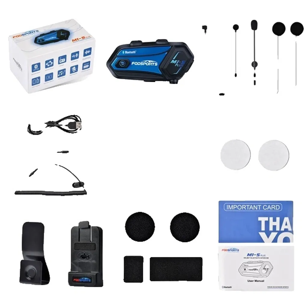 Système de communication casque moto intercom groupe et musique stéréo