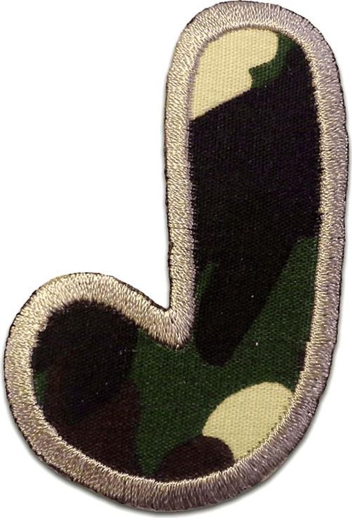 Buchstabe J - 6.2x4cm: Alphabet Buchstaben Einzeln Auswählbar - Aufnäher, Bügelbild, Aufbügler, Applikationen, Patches, Flicken, Zum Aufbügeln