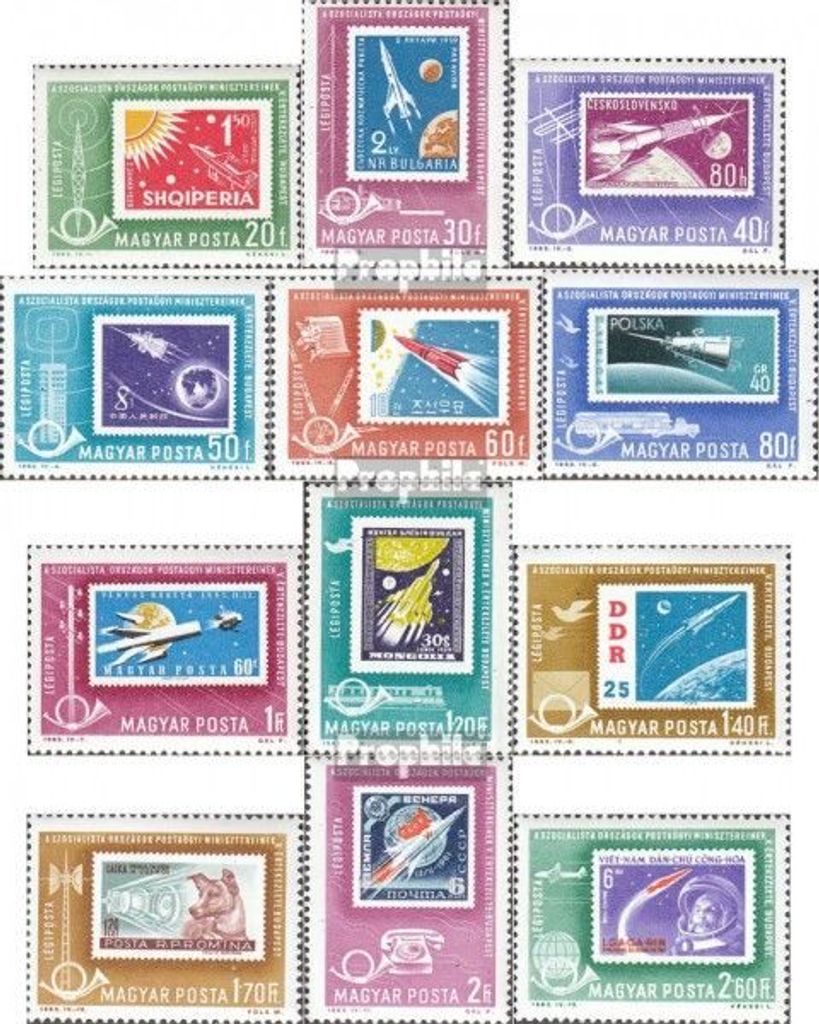 Briefmarken Ungarn 1963 Mi 1907A-1918A (kompl.Ausg.) postfrisch Postverwaltungen