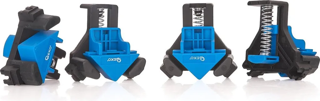 Set 4 Morsetti Angolari 90 Gradi - Sistema di Serraggio a Molla High-Grip