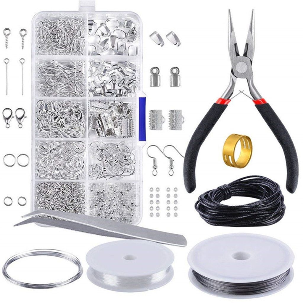 Ohrring-Herstellung Set – 600 Teile In Silber (Haken, Ringe, Verschlüsse), Hypoallergen