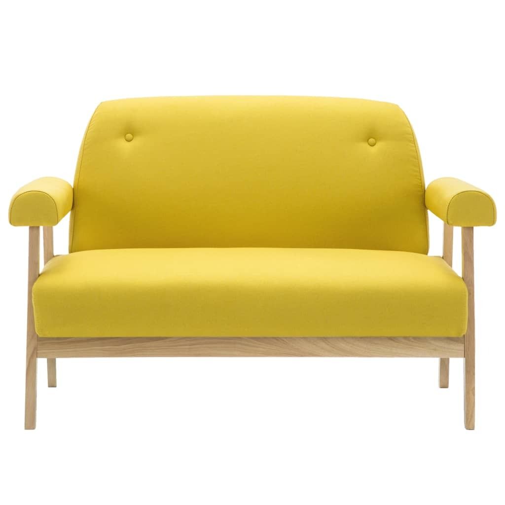"Winterschlussverkauf " 2-Sitzer-Sofa - CLORIS - Couchgarnitur - Sofa Set Sitzmöbel - Stoff Gelb - 115 x 69 x 75 cm - NeuMöbel2704729