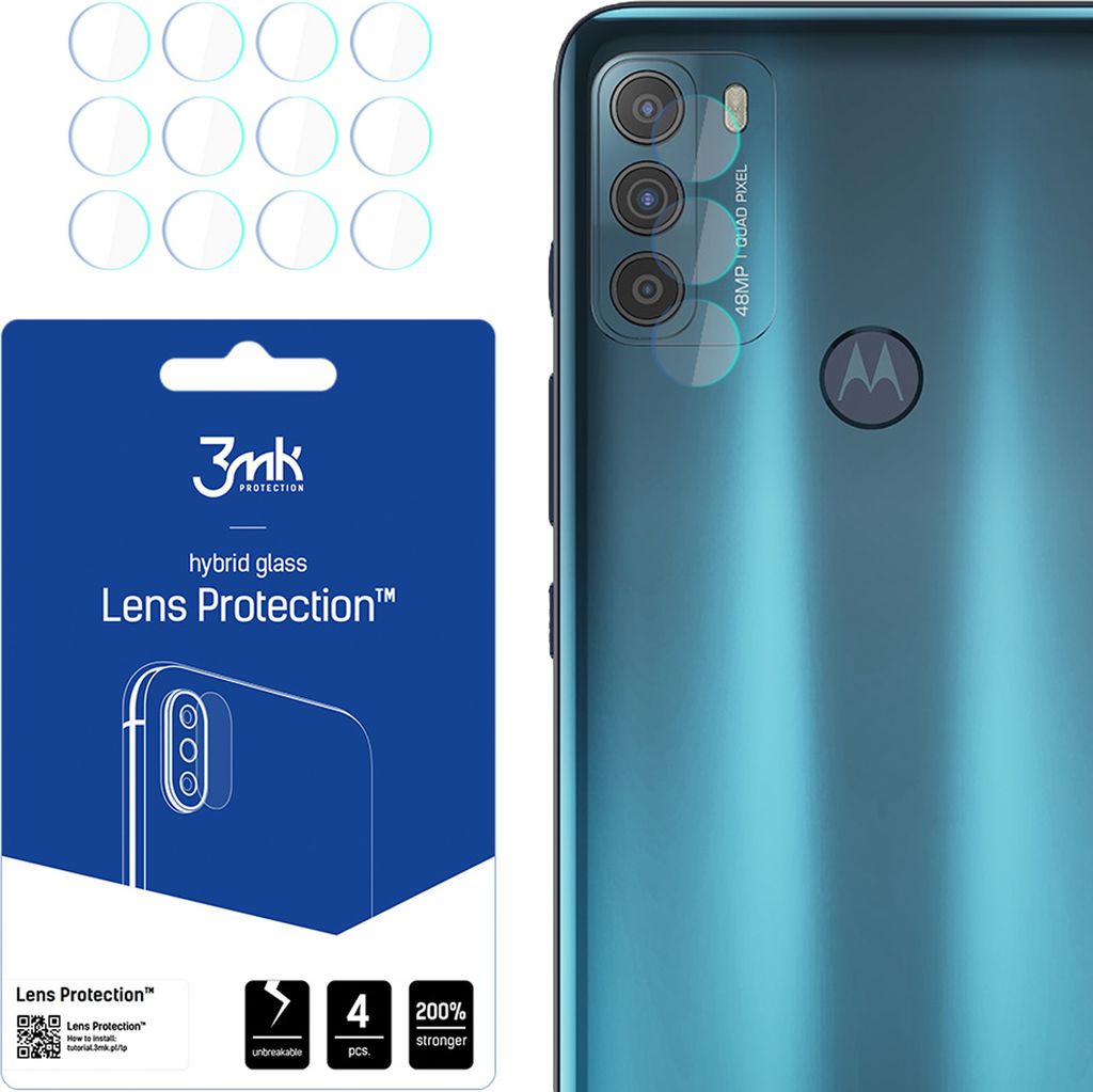 3mk Hybridglas Lens Protection fr Motorola Moto G50 5G Saipan Kamera Objektiv Kameralinse 0,16mm 6H (4 Stck)
