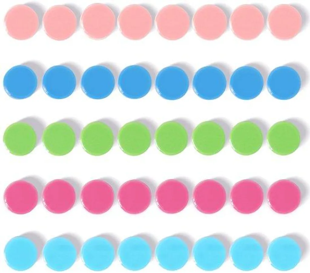 Aimants adhésifs puissants 40 pièces ronds multicolores pour tableaux
