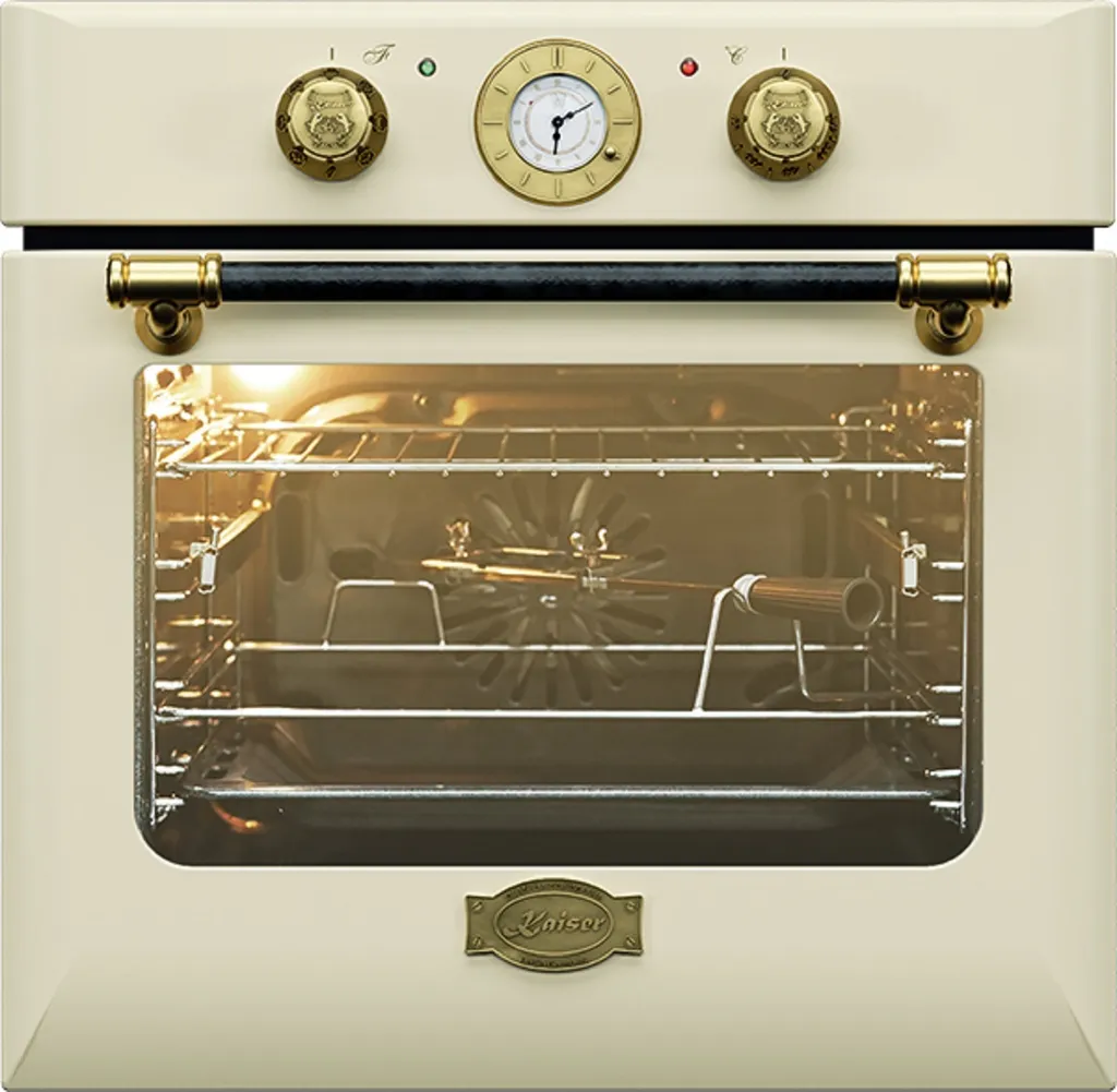 Kaiser EH 6432 ElfBE Retro Einbaubackofen 68L Drehspieß Selbstreinigung