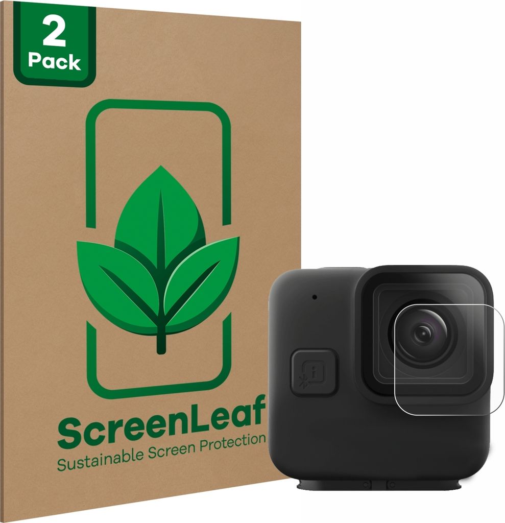 2x ScreenLeaf Schutzfolie für GoPro Hero 11 mini Linse (Gehäuse) nachhaltiger Displayschutz Display Schutz Folie Klar Transparent
