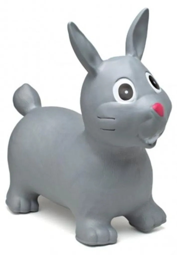 Ballon sauteur Hippy Skippy lapin gris pour enfant - Jeu d'éveil ludique